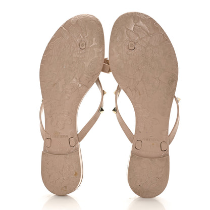 Valentino Garavani PVC Jelly Rockstud Bow Thong Sandals 39 Poudre 5 of 7
