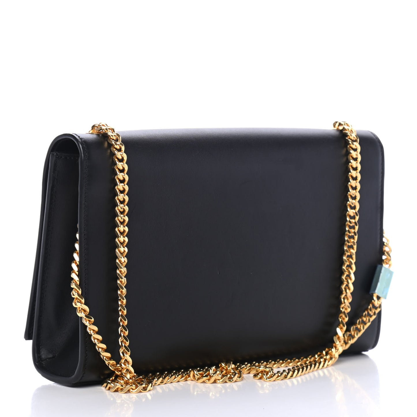 Smooth Calfskin Medium Classic Monogram Kate Tassel Satchel Black