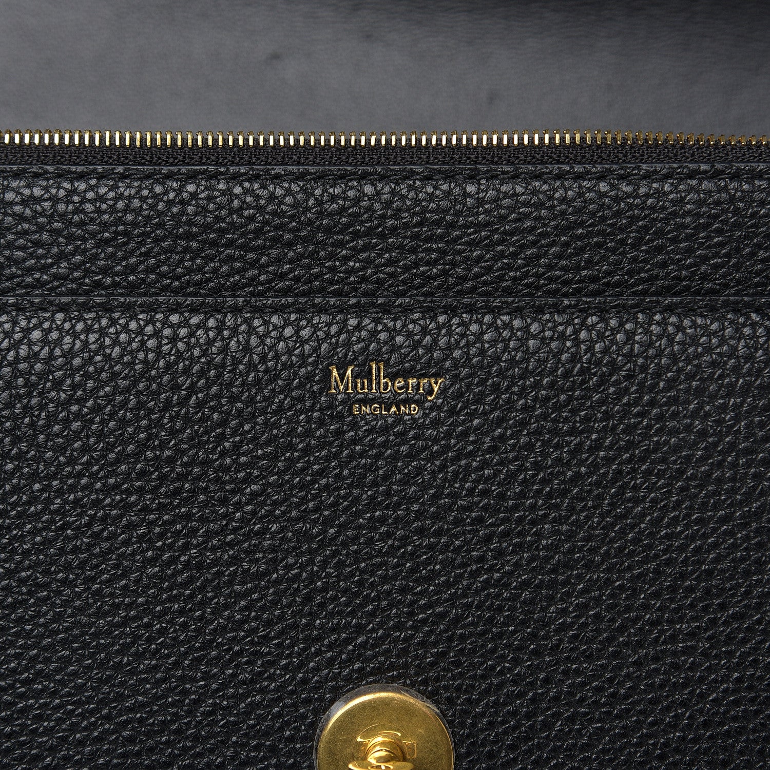 Mulberry Small Classic Grain Calfskin Darley Black 6 of 10