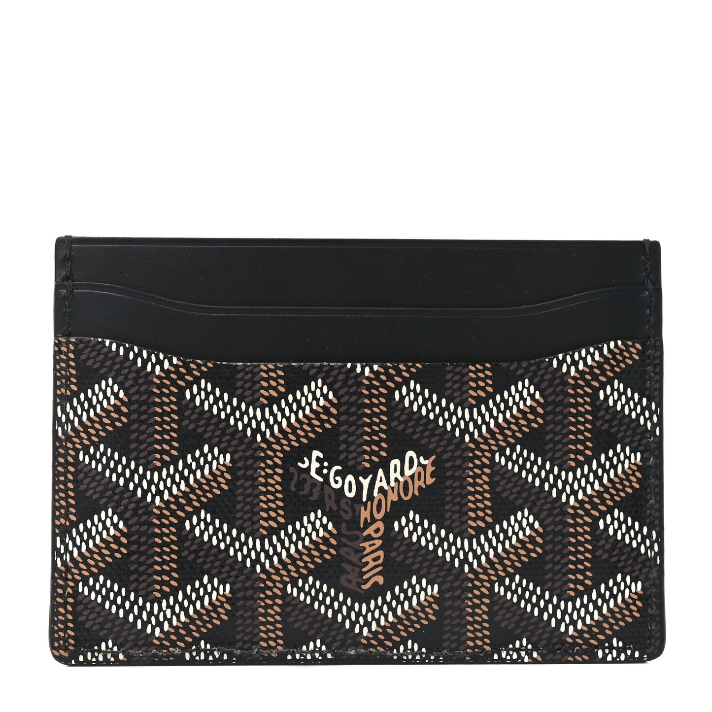 Goyardine Saint Sulpice Card Holder Black