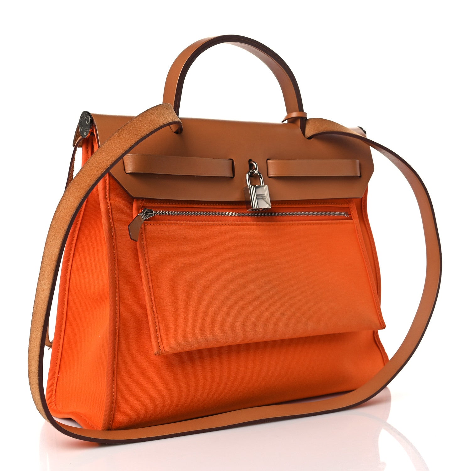 Hermes Toile Vache Hunter Herbag Zip 31 PM Orange 4 of 10