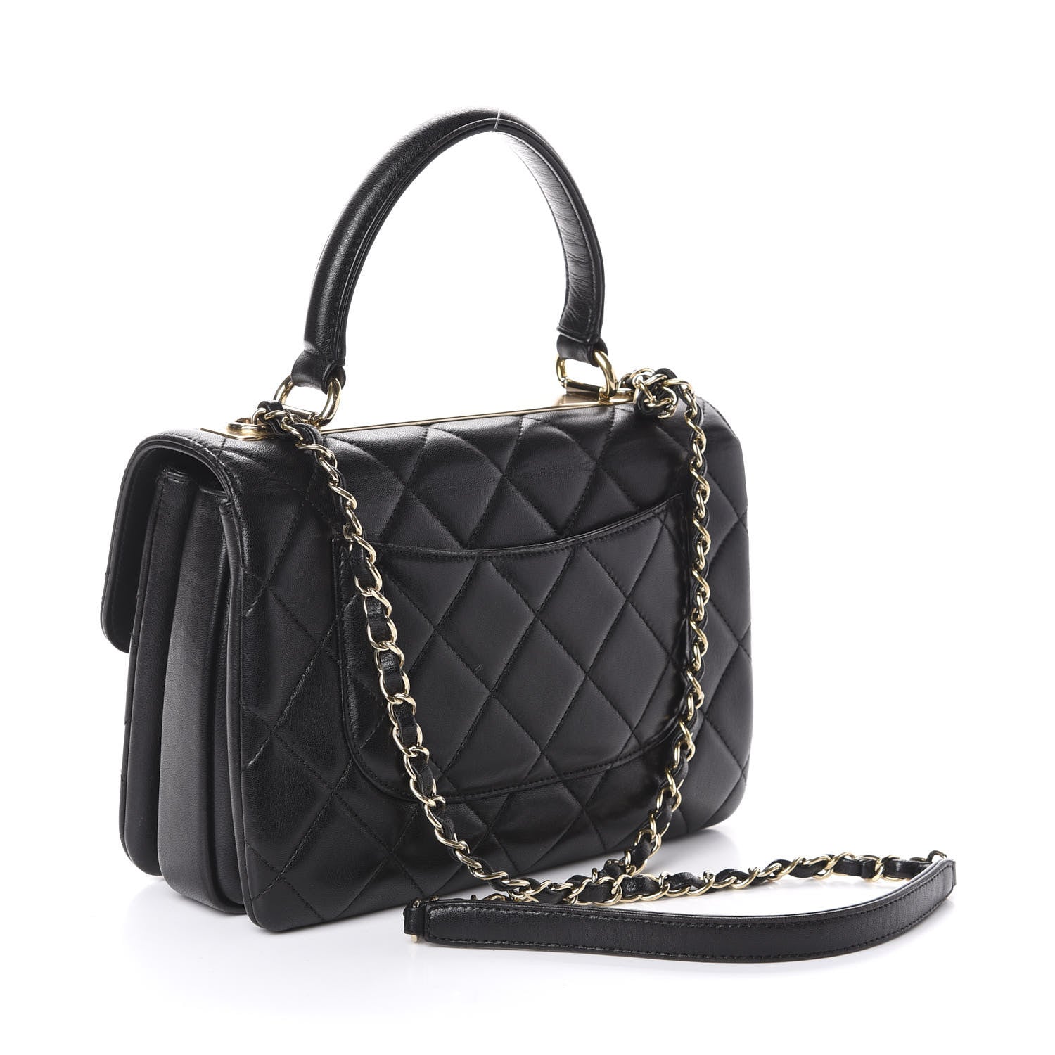 Chanel Lambskin Quilted Small Trendy CC Dual Handle Flap Bag Black 4 of 11