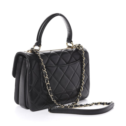 Chanel Lambskin Quilted Small Trendy CC Dual Handle Flap Bag Black 4 of 11