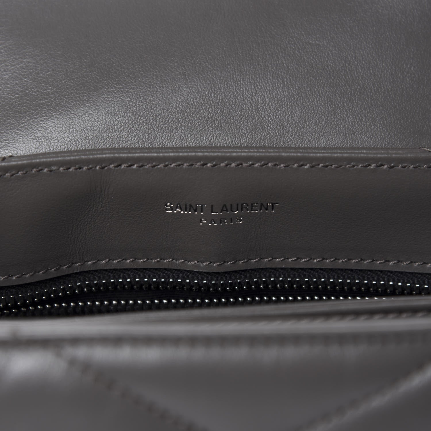 Saint Laurent Calfskin Y Quilted Monogram Toy Loulou Crossbody Bag Earth 9 of 12