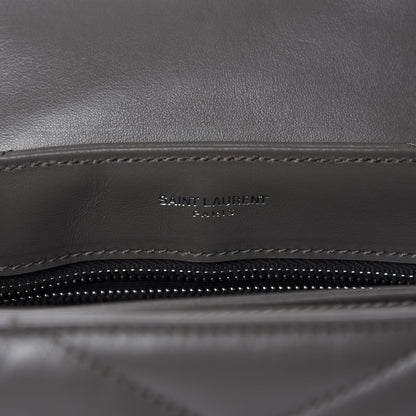 Saint Laurent Calfskin Y Quilted Monogram Toy Loulou Crossbody Bag Earth 9 of 12