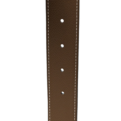 Hermes Epsom 32mm H Belt 80 Bleu Frida Etoupe 7 of 8
