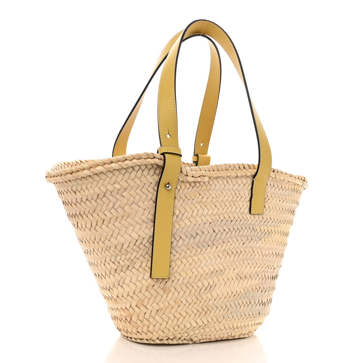 Loewe Raffia Small Basket Tote Bag Natural Yellow 3 of 9