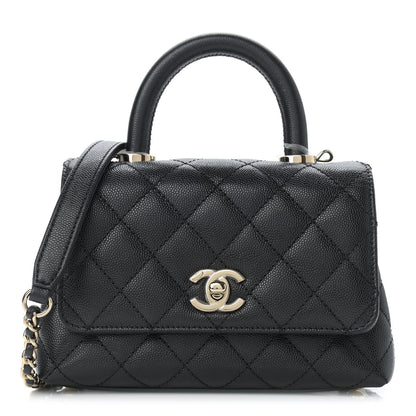 Chanel Caviar Quilted Extra Mini Coco Handle Flap Black 1 of 9