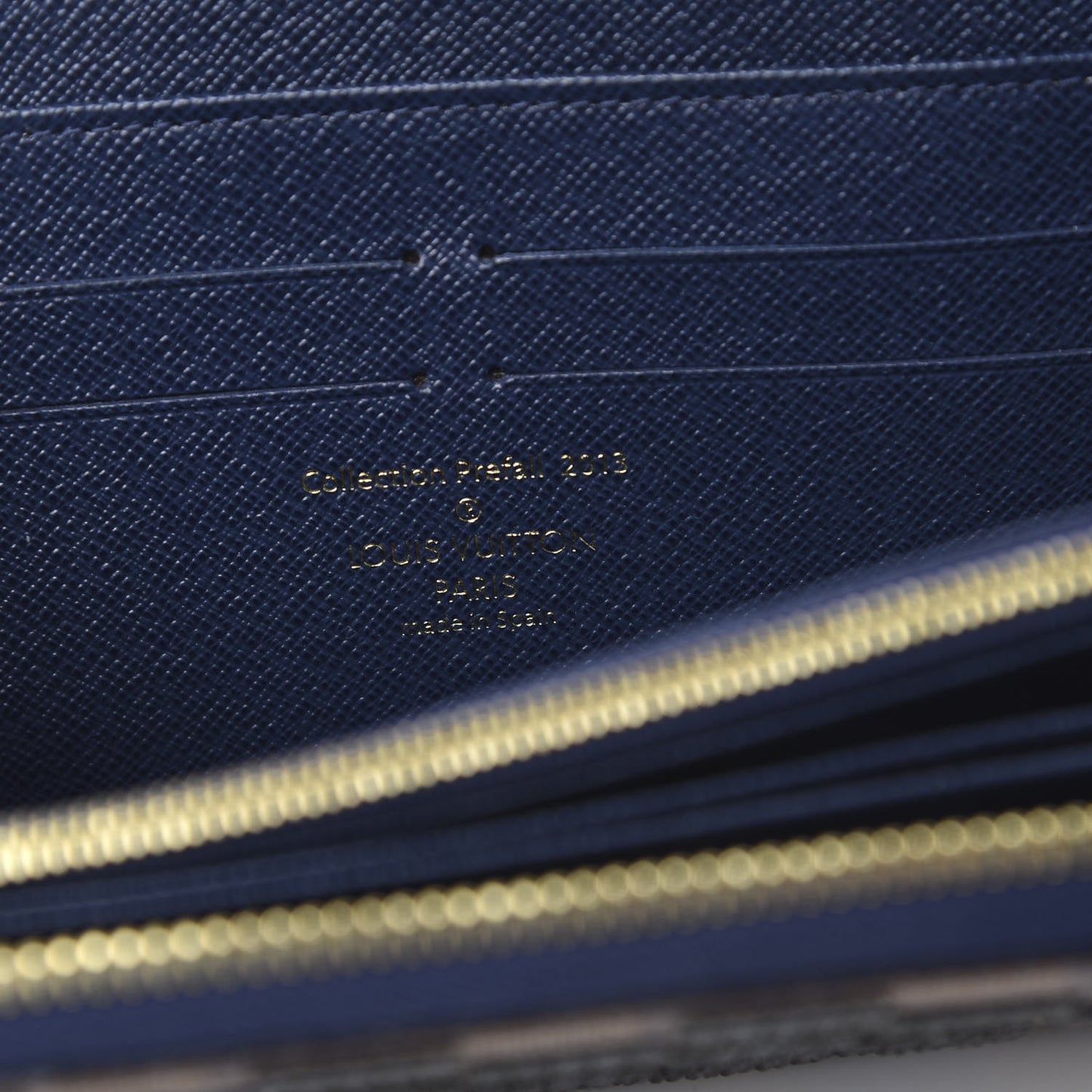 Damier Paillettes Zippy Wallet Blue