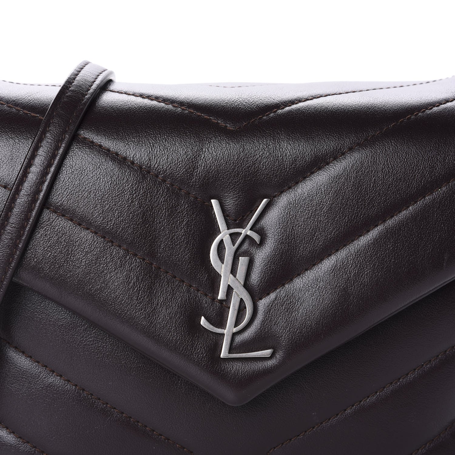 Saint Laurent Calfskin Y Quilted Monogram Toy Loulou Crossbody Bag Black Tulipe 11 of 11