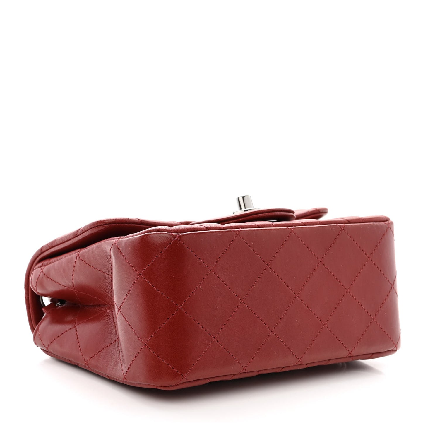 Lambskin Quilted Mini Square Flap Bordeaux