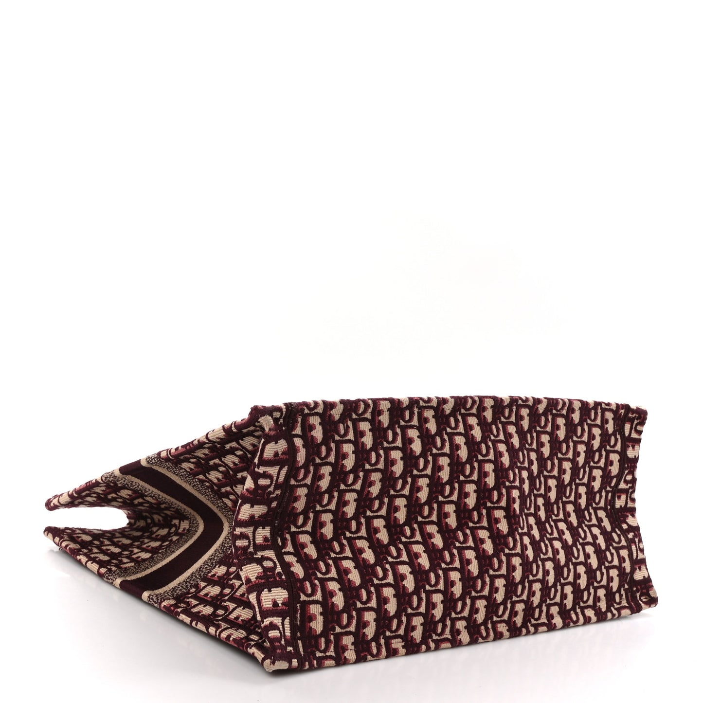 Oblique Large Book Tote Burgundy Multicolor