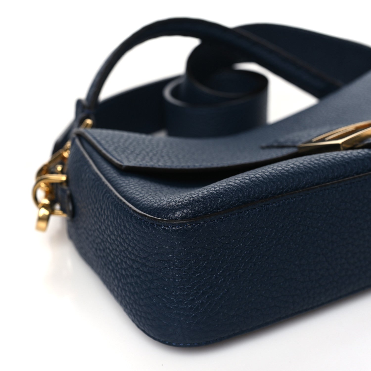 Fendi Cuoio Romano Selleria Baguette Dark Blue 8 of 9