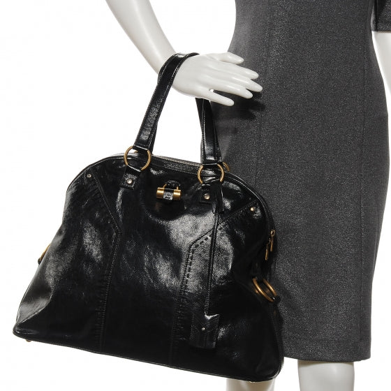 Patent Leather Oversized Muse Black
