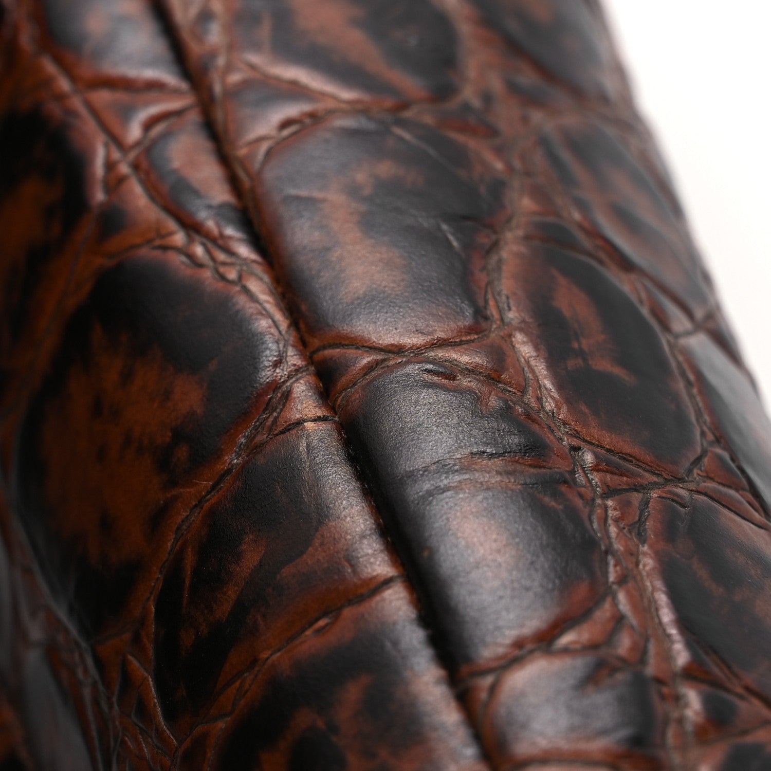 Bottega Veneta Croc Effect Canalazzo Over The Knee Boots 39 Barrel 10 of 12