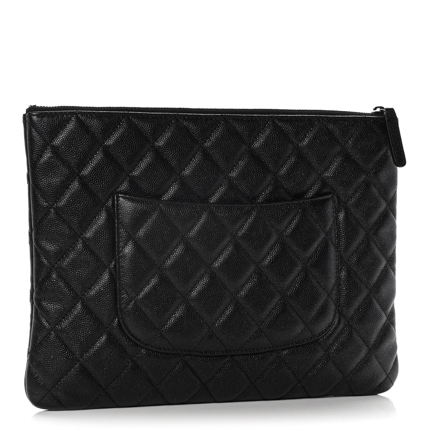 Chanel Caviar Quilted Medium Cosmetic Case Black 3 of 11