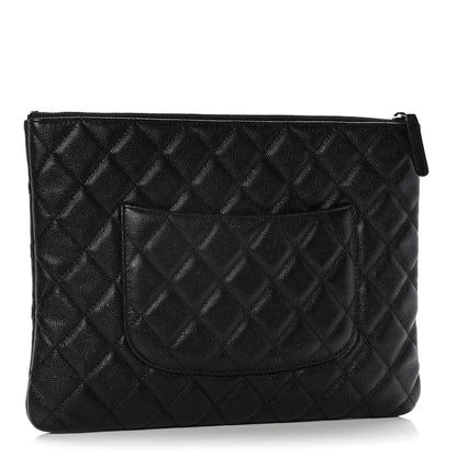 Chanel Caviar Quilted Medium Cosmetic Case Black 3 of 11