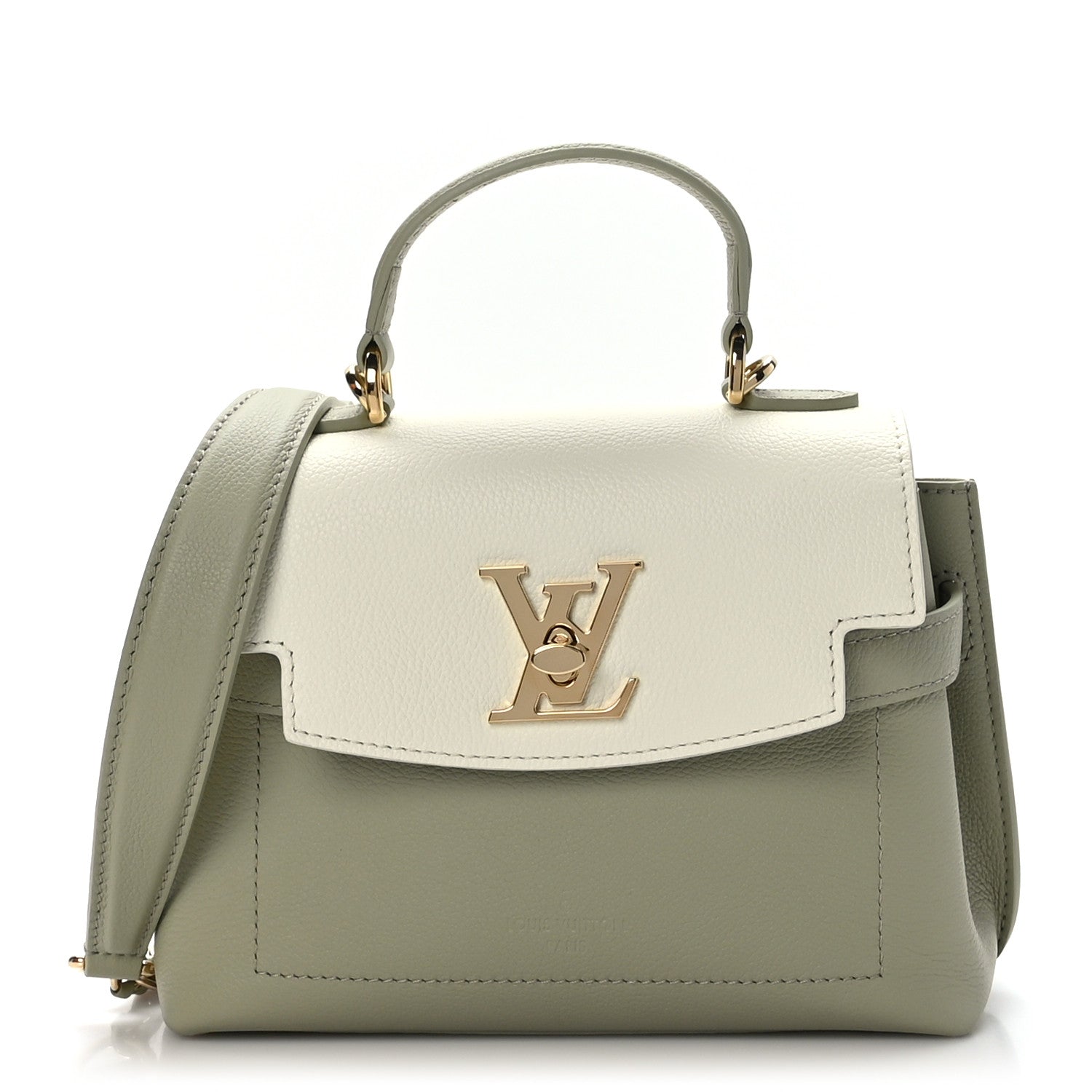 Louis Vuitton Soft Calfskin Mini Lockme Ever Asnieres Green Milky White 1 of 8