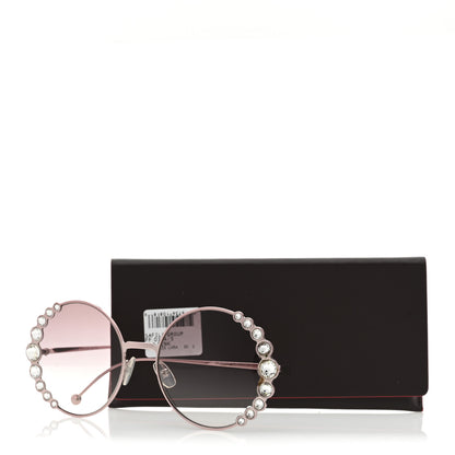 Fendi Crystal Round Sunglasses FF0324/S Rose 7 of 7