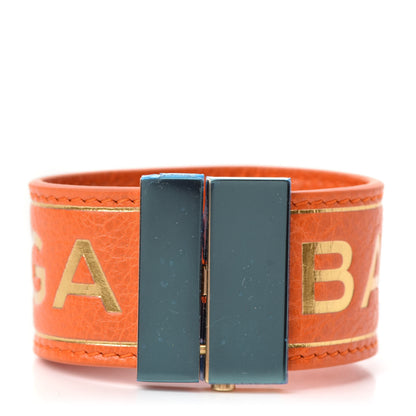 Balenciaga Agneau Logo Blanket Bracelet Sanguine 3 of 6