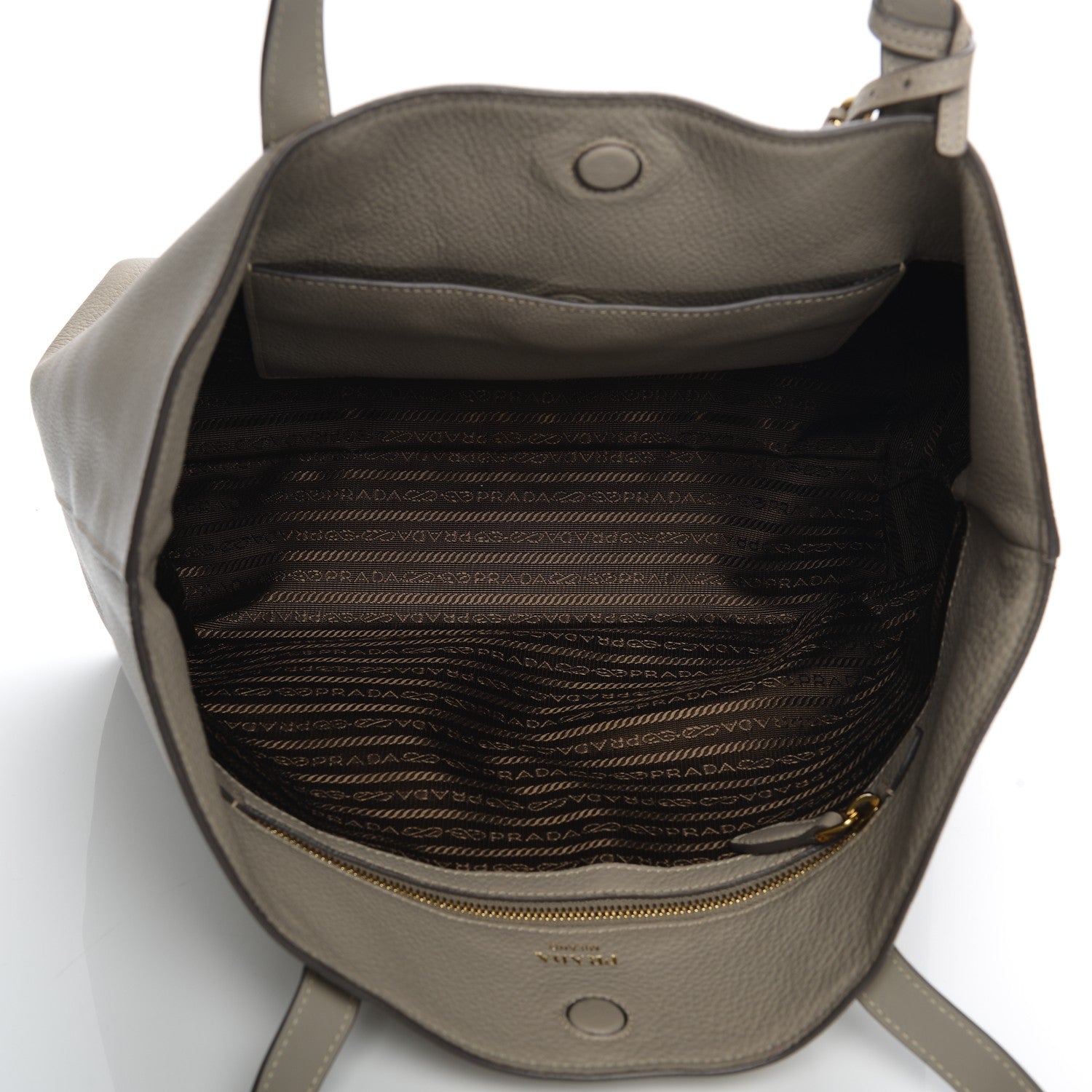 Prada Vitello Daino Shopping Tote Pomice 5 of 8