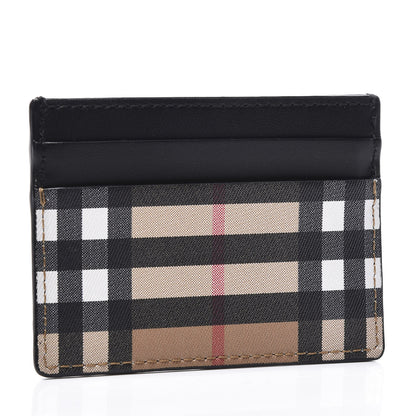Burberry Vintage Check Calfskin Card Case Black 2 of 8