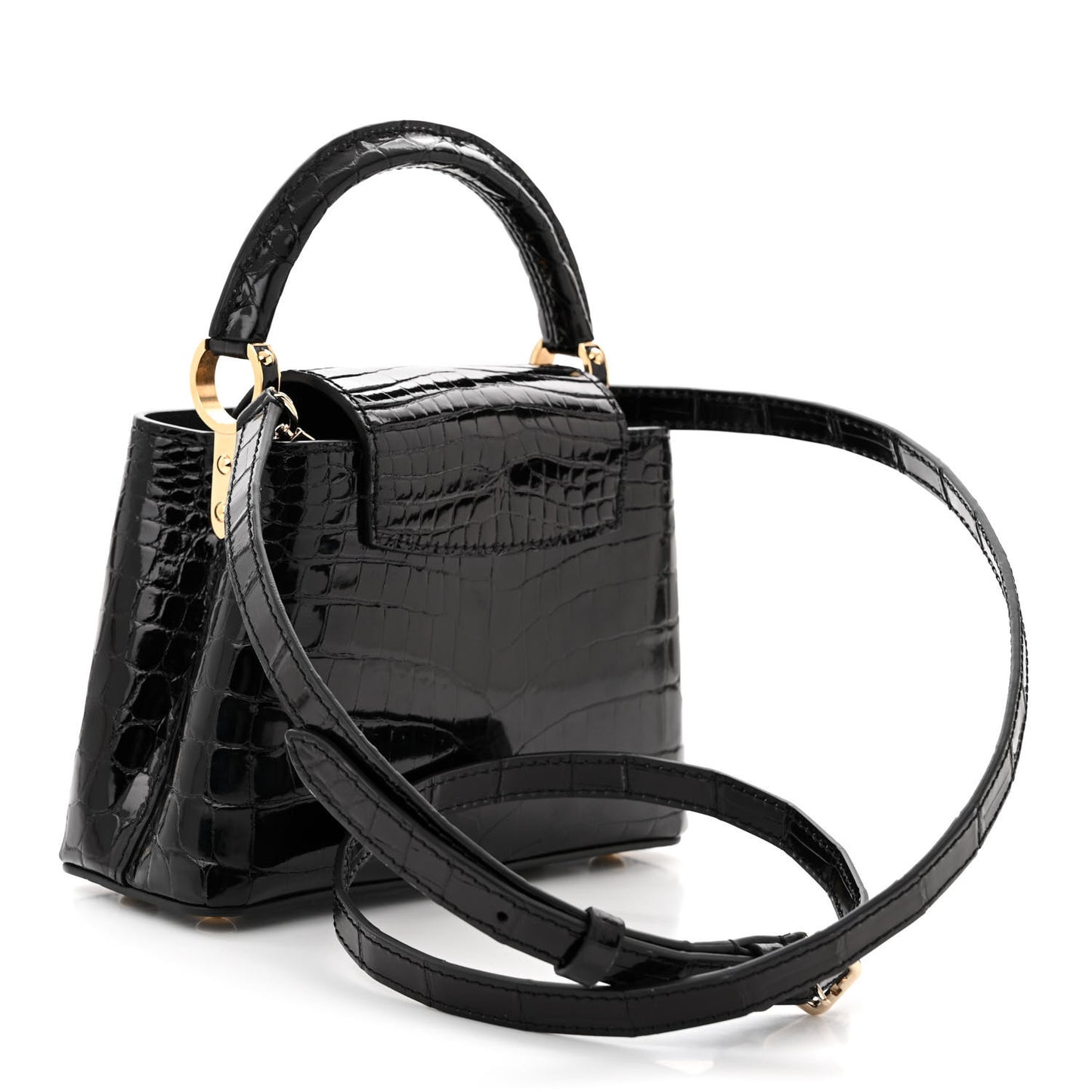 Crocodile Mini Capucines Black