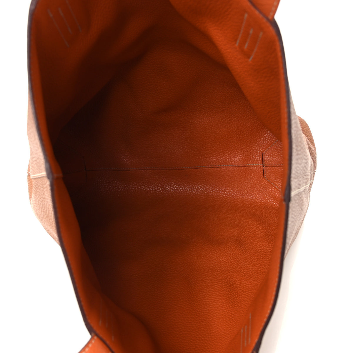 Taurillon Clemence Double Sens 45 Reversible Tote Orange Gold