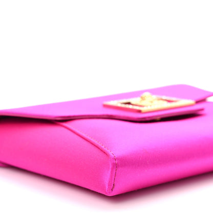 Versace Satin Crystal Embellished La Medusa Pouch On Chain Pink 7 of 8