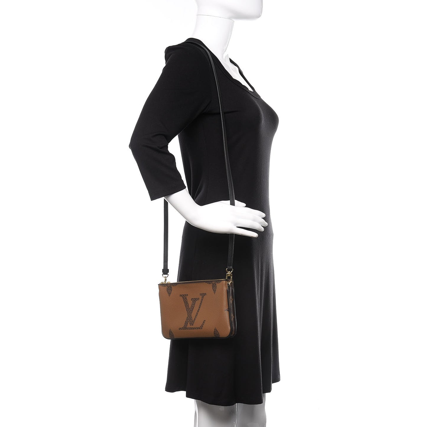 Reverse Monogram Giant Double Zip Pochette