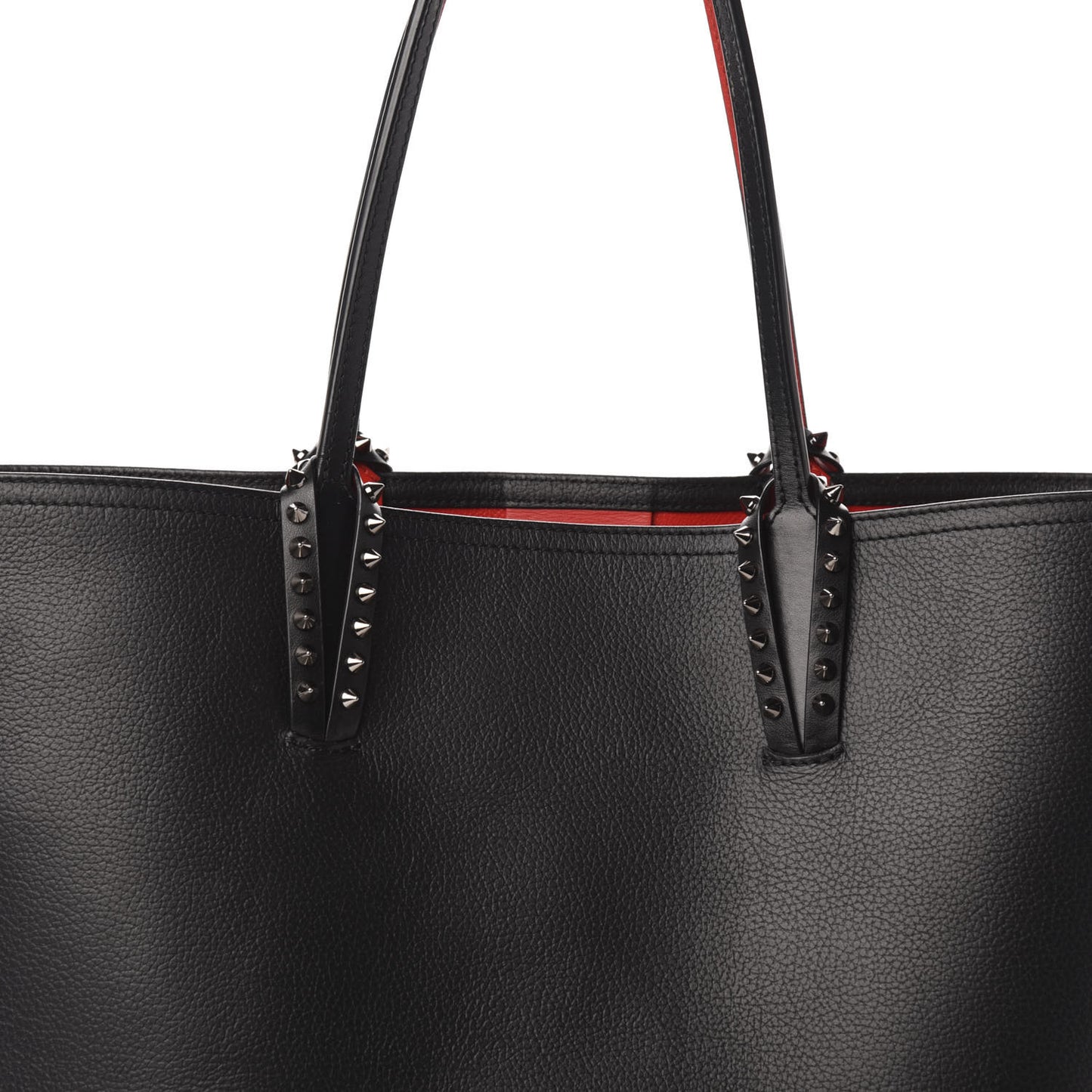 Calfskin Spikes East West Cabata Tote Black