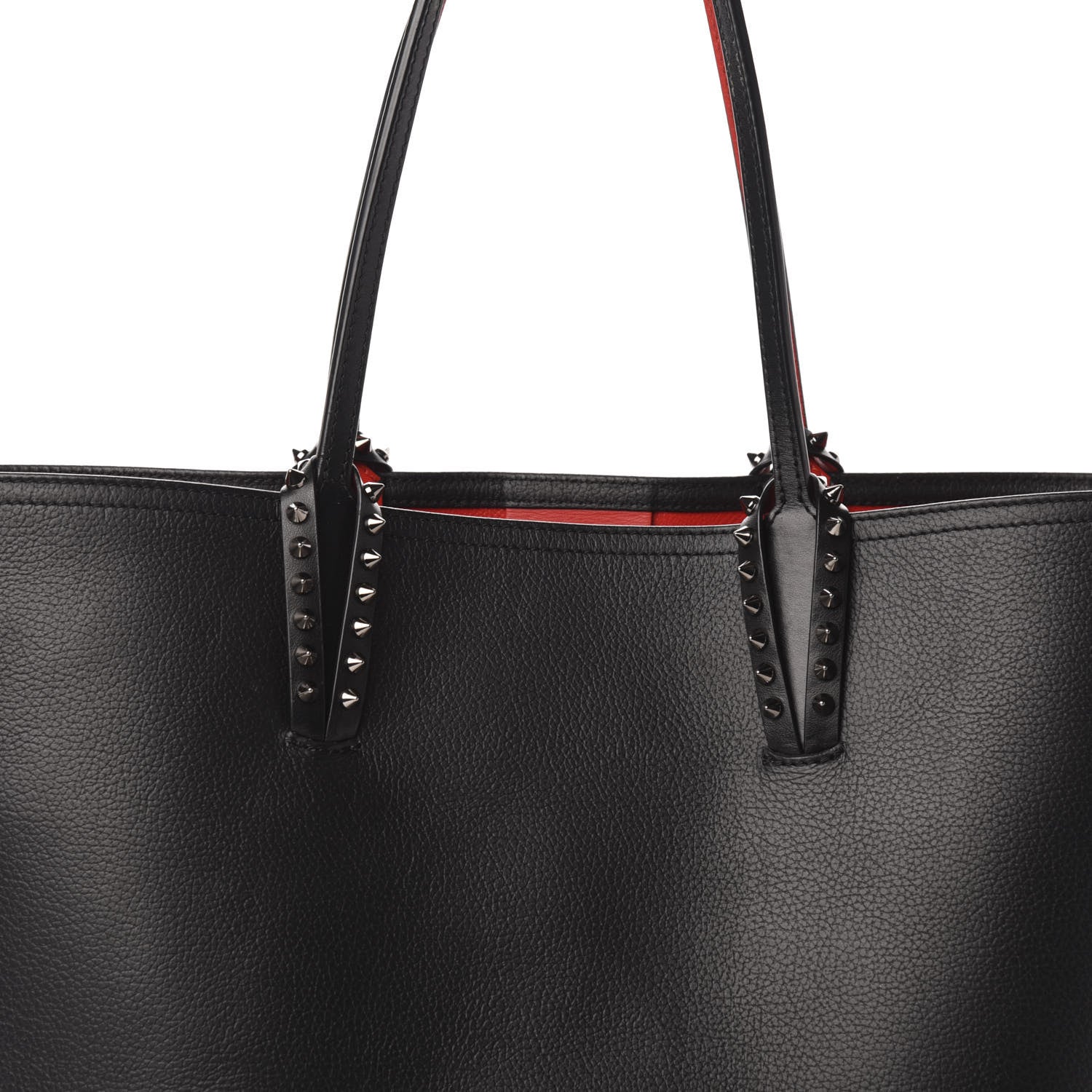 Christian Louboutin Calfskin Spikes East West Cabata Tote Black 14 of 14