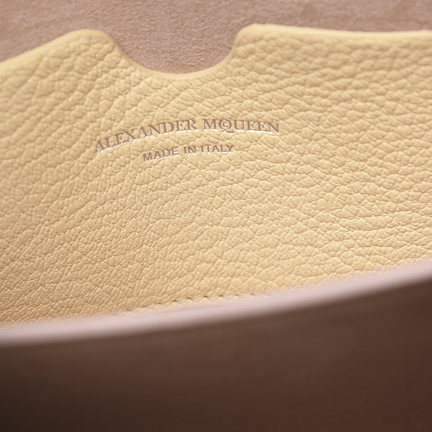 Alexander McQueen Silky Amish Grain Calfskin Box Shoulder Bag 16 Lemon Yellow 5 of 8