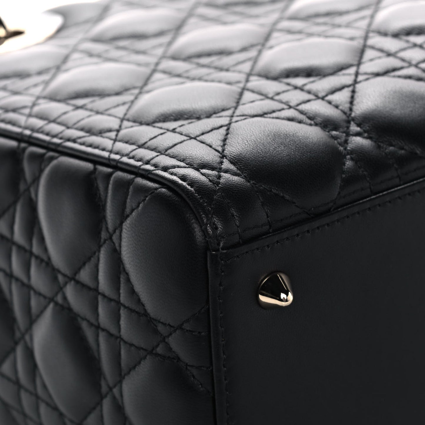 Lambskin Cannage Medium Lady Dior Black