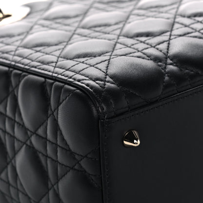 Christian Dior Lambskin Cannage Medium Lady Dior Black 11 of 14