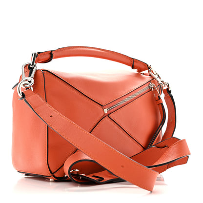 Loewe Calfskin Small Puzzle Bag Orange 2 of 12