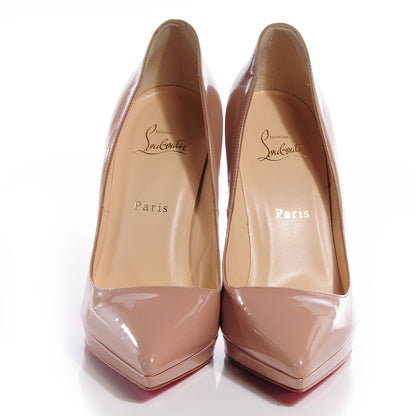 Christian Louboutin Patent Pigalle Plato 120 Pumps 39 Nude 2 of 7