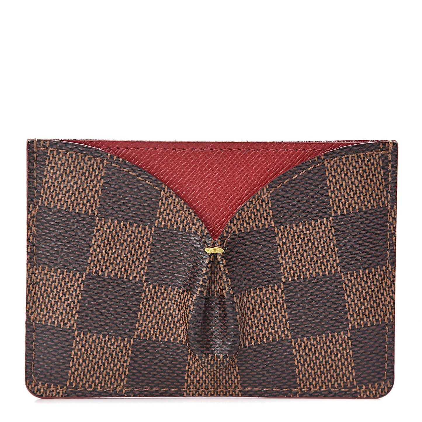 Damier Ebene Caissa Card Holder Cherry