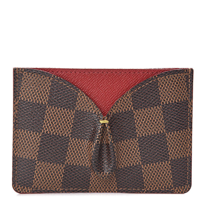 Louis Vuitton Damier Ebene Caissa Card Holder Cherry 1 of 8