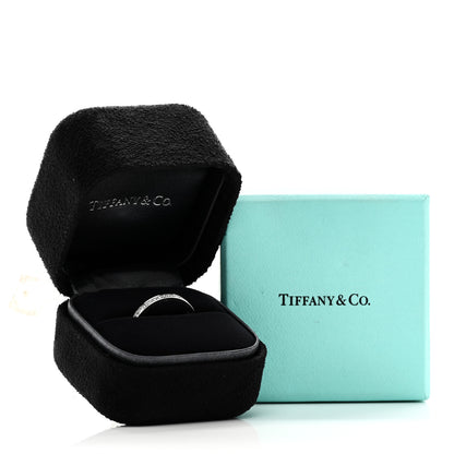 Tiffany Platinum Diamond .17ctw 2mm Half Circle Wedding Band Ring 52 6 5 of 5
