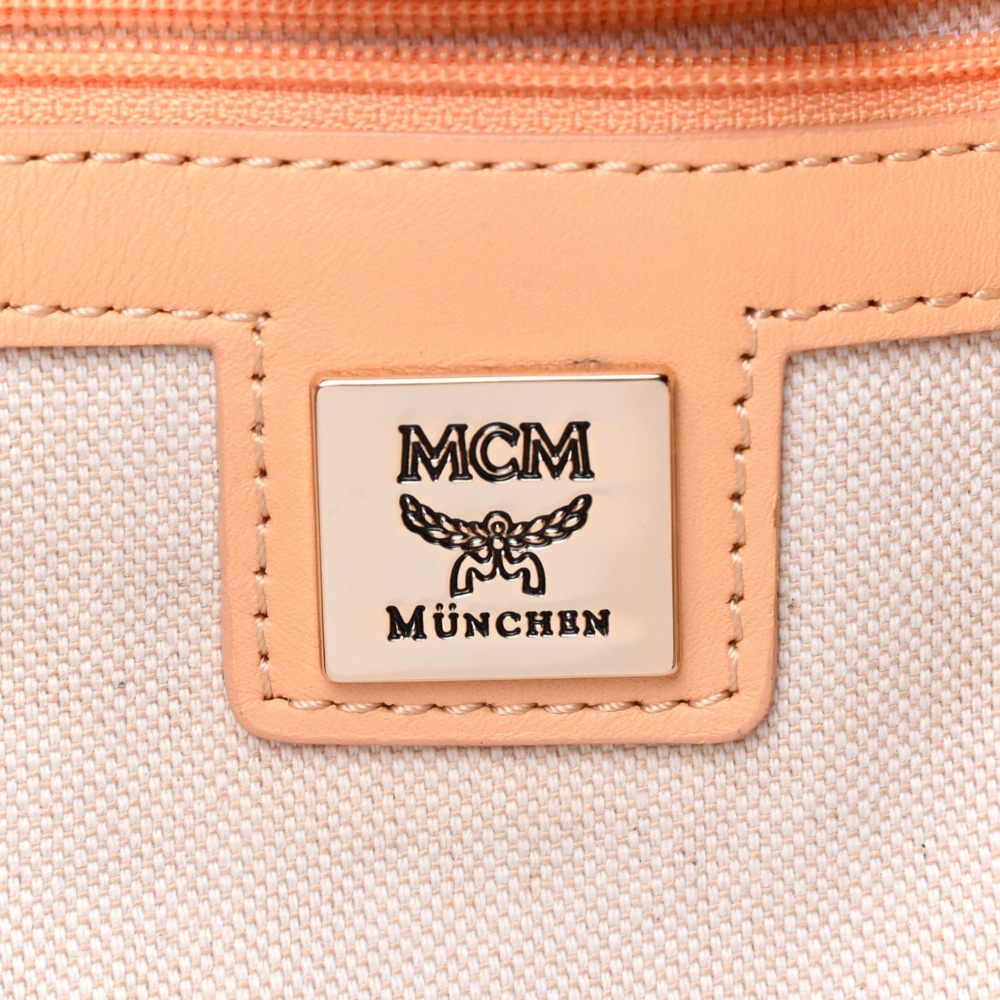 Nylon Monogram Quilted Shopper Tote Peach