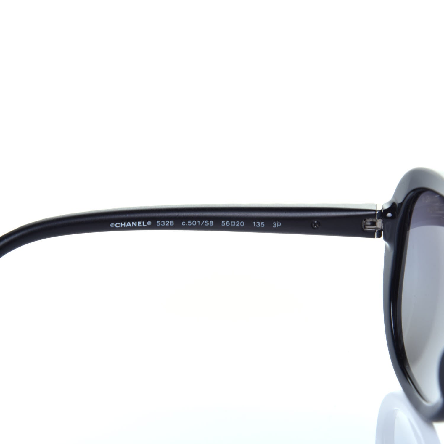 Chanel Acetate Quilted CC Polarized Sunglasses 5328 Black 6 of 8