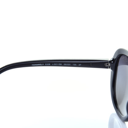 Chanel Acetate Quilted CC Polarized Sunglasses 5328 Black 6 of 8