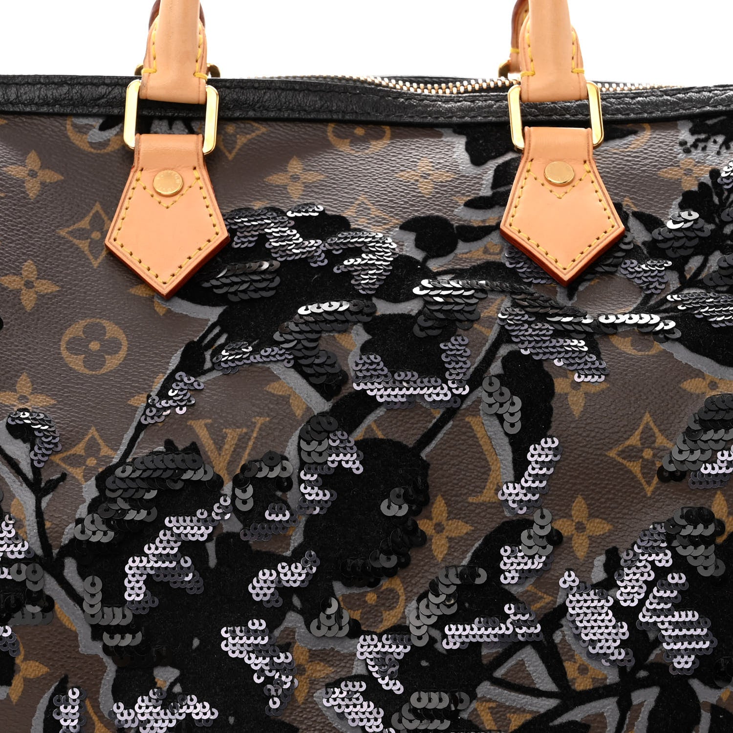 Louis Vuitton Monogram Fleur De Jais Sequins Speedy 30 7 of 11