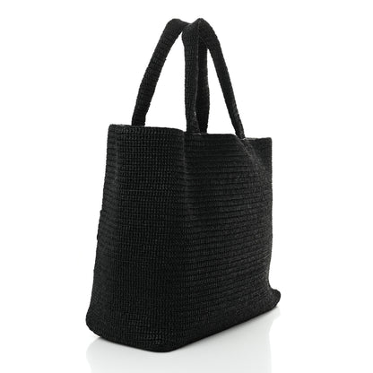 Saint Laurent Raffia Logo Tote Black 3 of 10