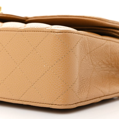Chanel Caviar Quilted Medium Double Flap Beige 10 of 11