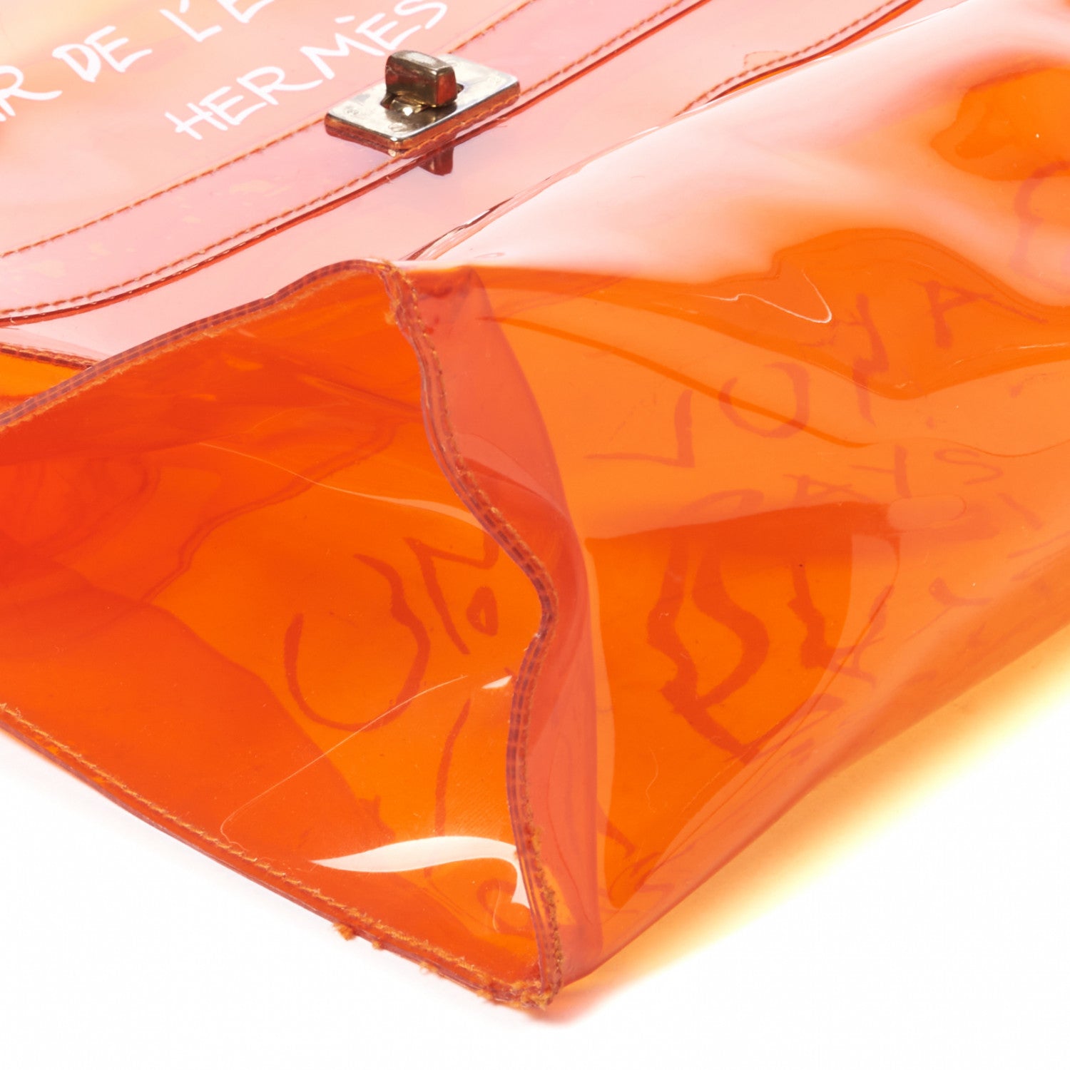 Hermes Vinyl Souvenir De L'Exposition Kelly Orange 5 of 6