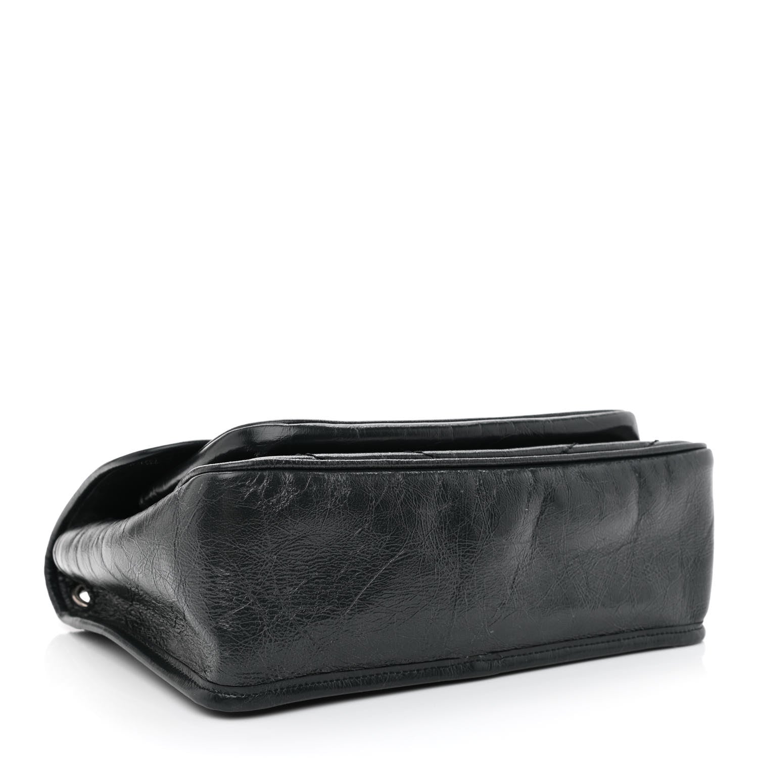 Saint Laurent Crinkled Calfskin Matelasse Monogram Medium Niki Chain Satchel Peacock Green 4 of 11