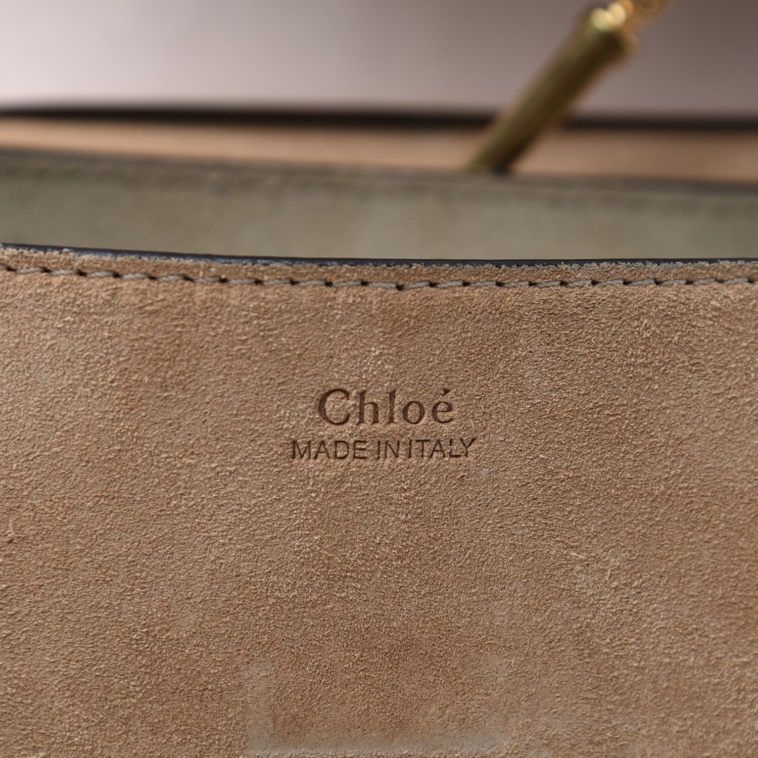 Chloe Suede Smooth Calfskin Mini Drew Shoulder Bag Cement Pink 5 of 10