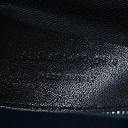 Saint Laurent Calfskin Y Quilted Monogram Small Loulou Chain Satchel Navy 9 of 18